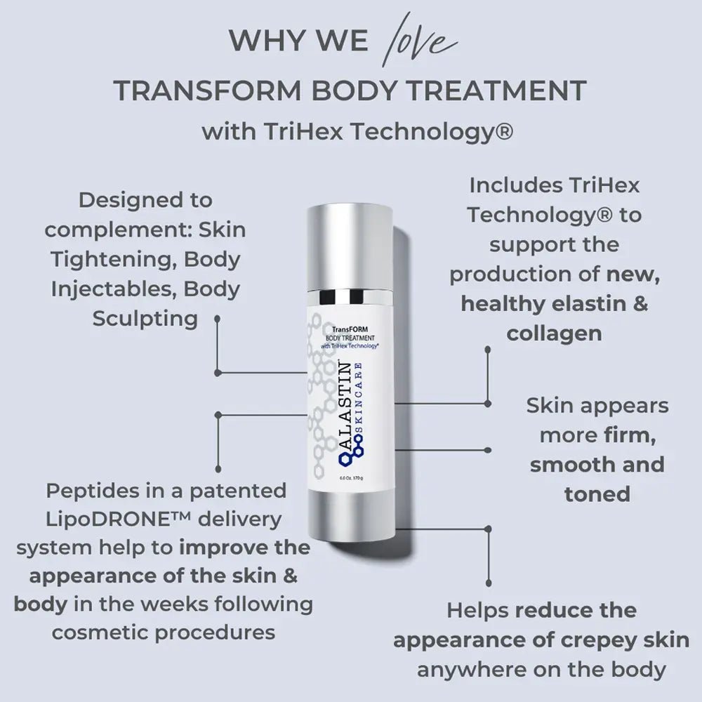 ALASTIN TransFORM Body Treatment with TriHex Technology benefits