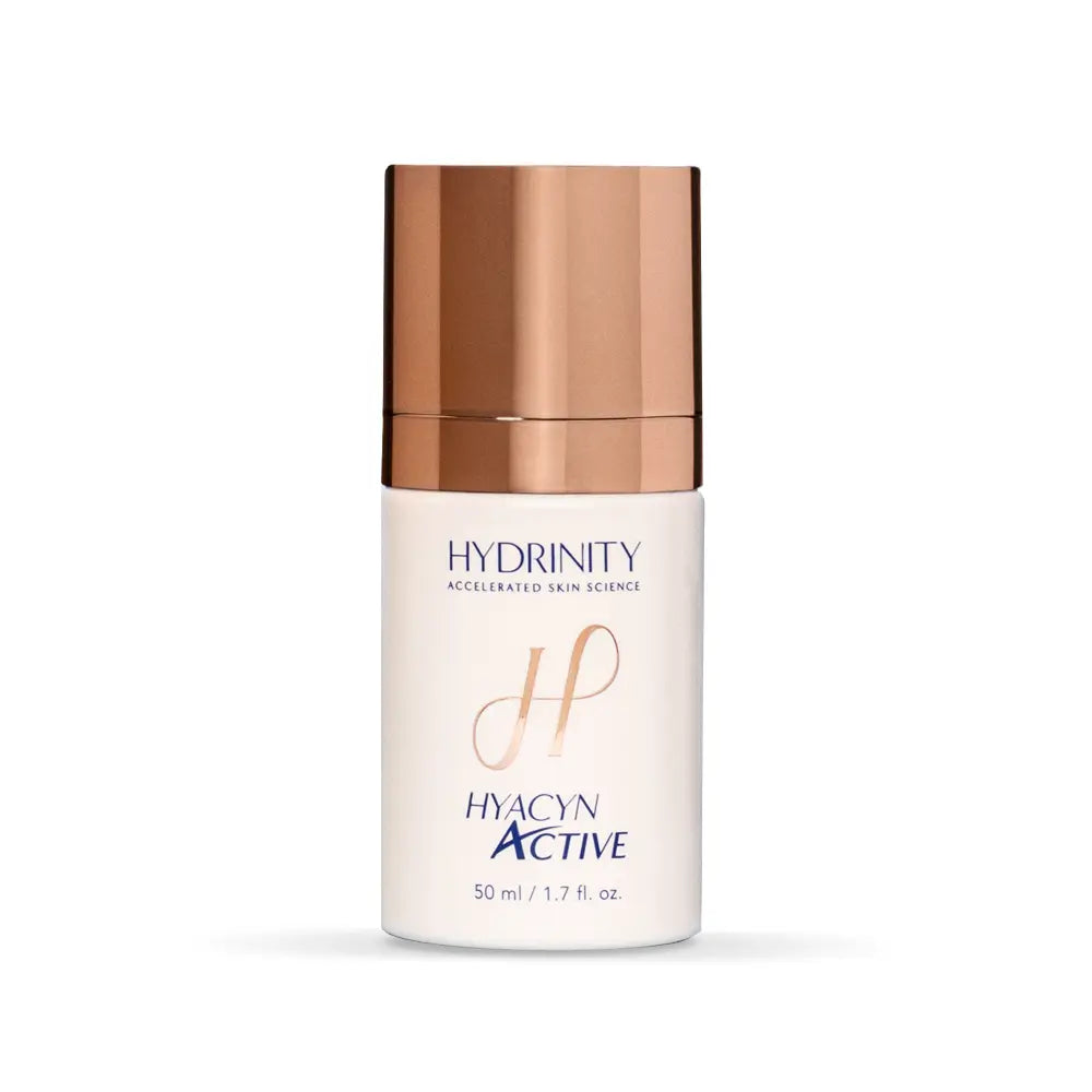 Hydrinity HYACYN Active 50 mL bottle with rose gold cap
