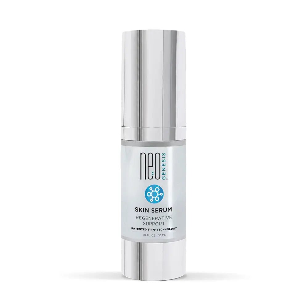 Neo Genesys skin serum bottle on a white background