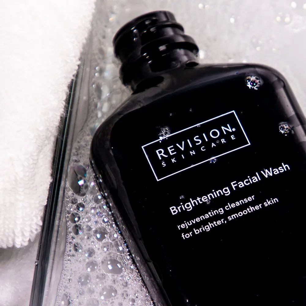 Revision Skincare Brightening Facial Wash with foaming bubbles