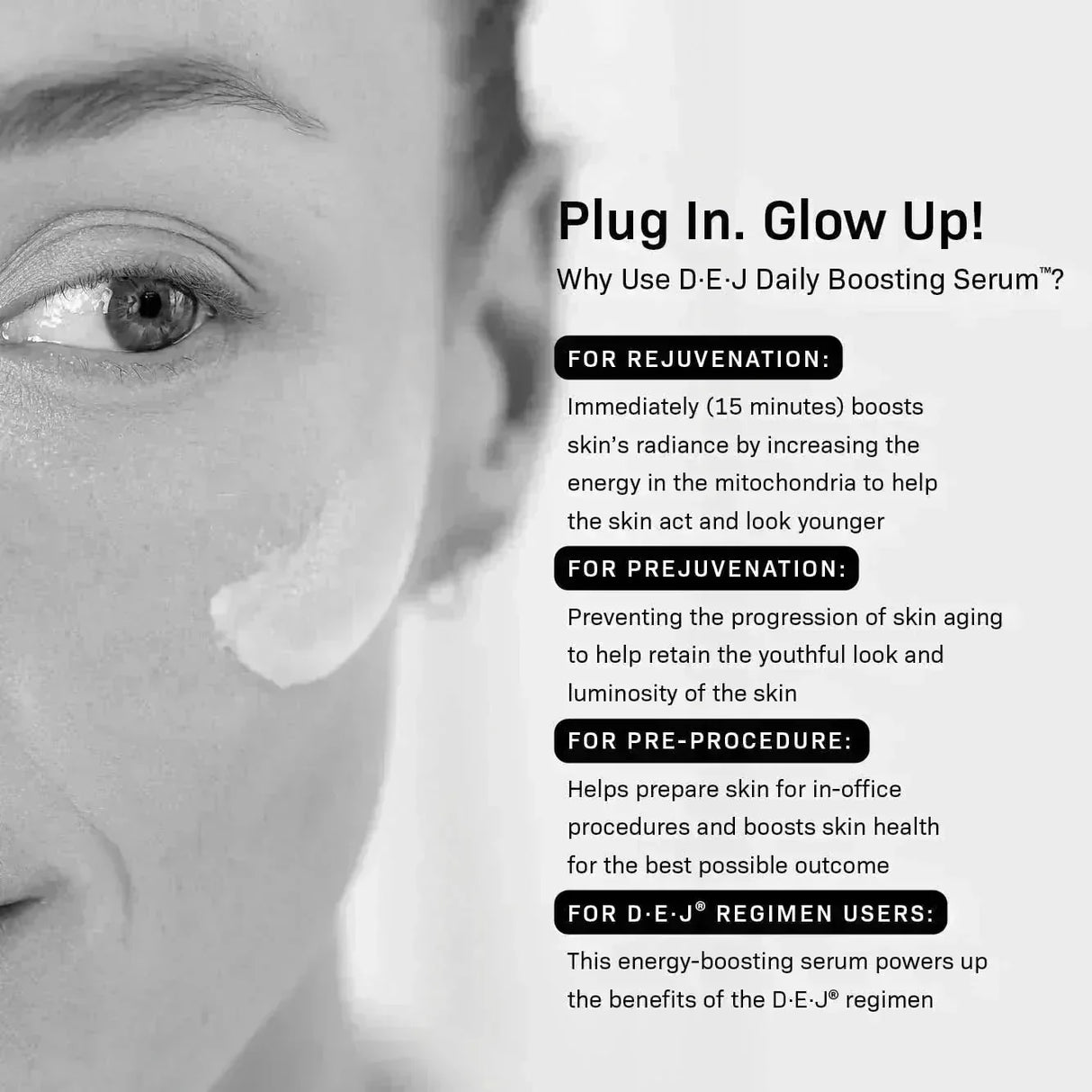 REVISION SKINCARE D·E·J Daily Boosting Serum features - Your Skincare Source