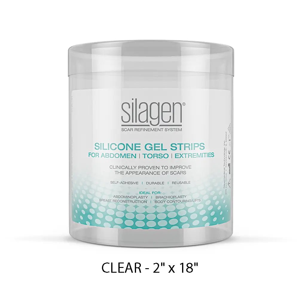 Silagen Silicone Extremity/ Abdominal Sheet 2" x 18" CLEAR