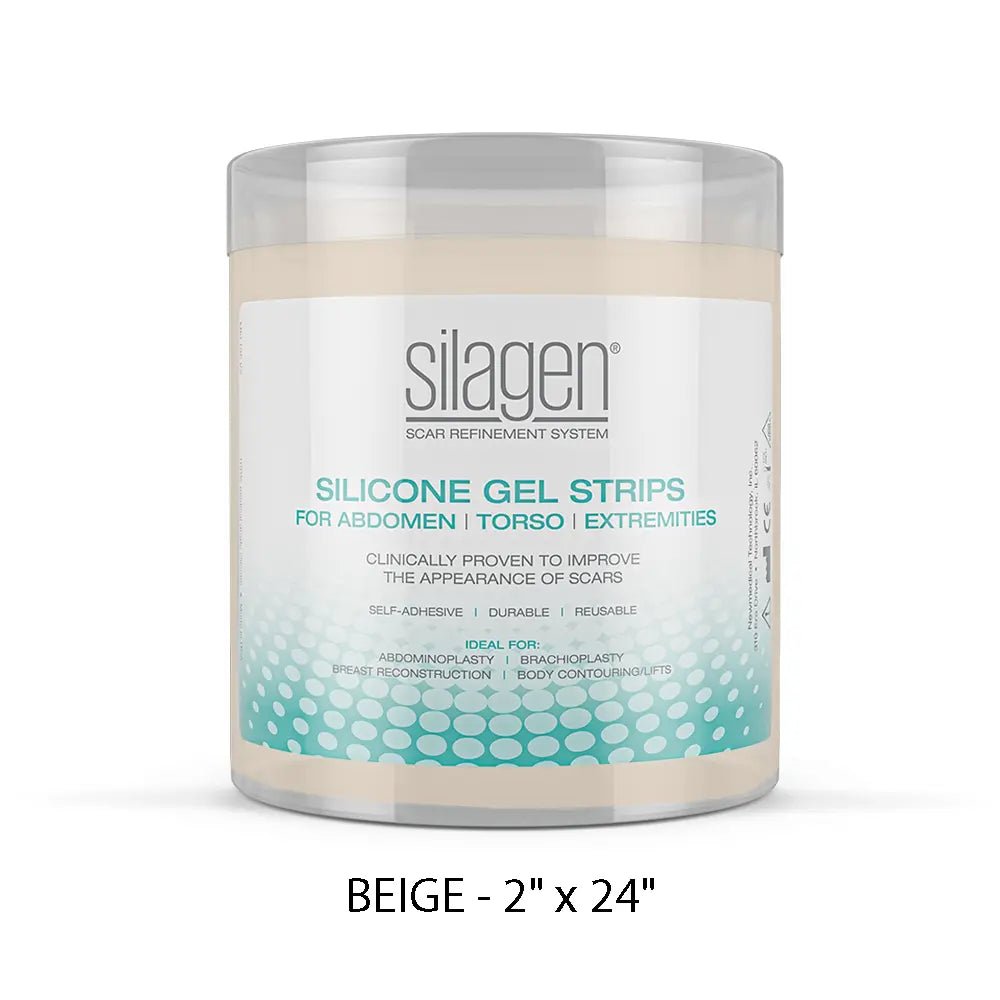 Silagen Silicone Extremity/ Abdominal Sheet 2" x 24" - BEIGE