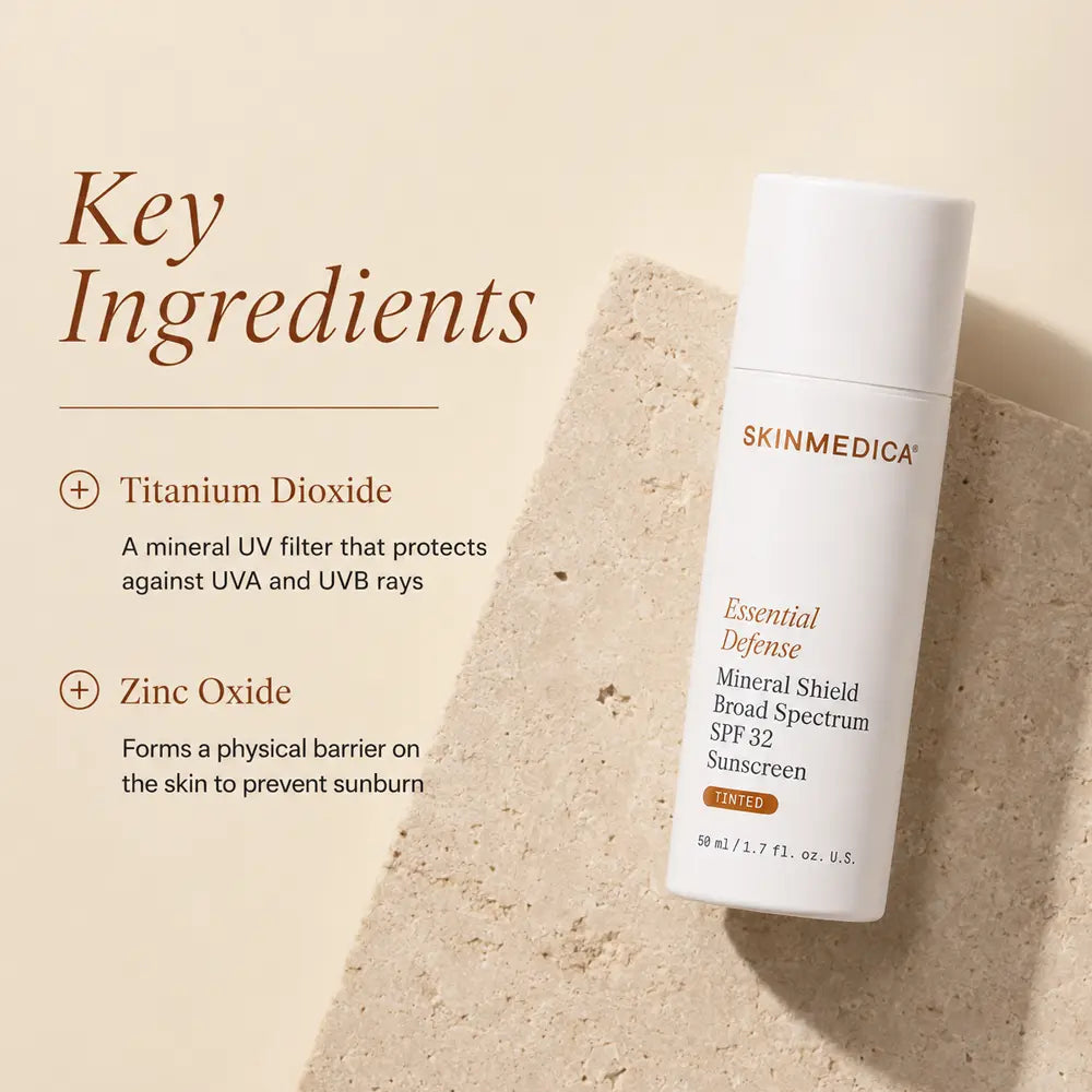 SkinMedica Essential Defense Mineral Shield SPF 32 Tinted key ingredients