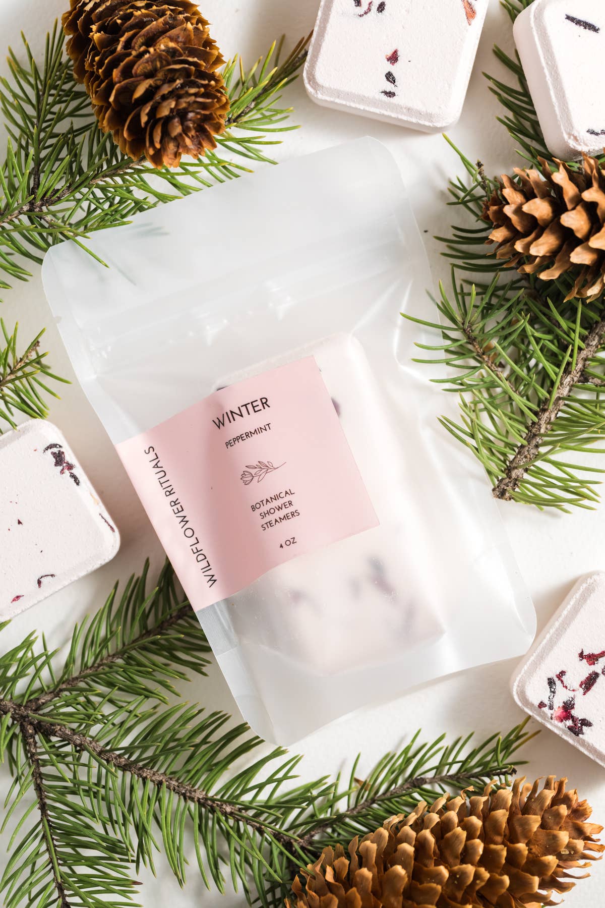 Wildflower Rituals Winter Botanical Shower Steamers - Peppermint