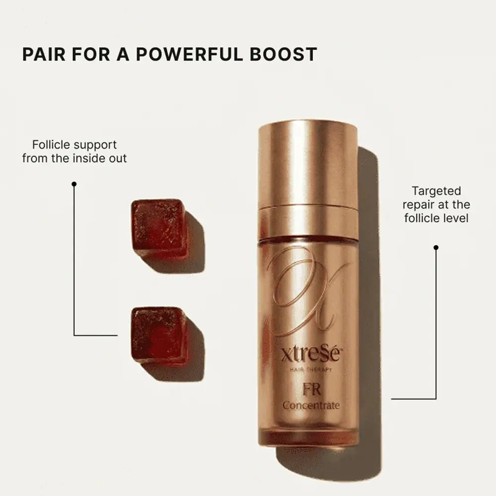 Xtresse Hair Therapy FR Concentrate Hair Growth Serum and Gummies