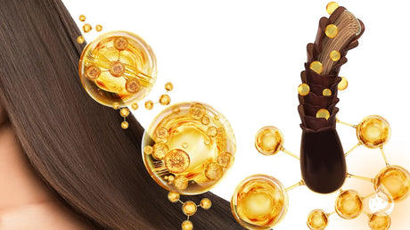 Hair strand with exosomes molecules