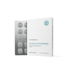 Cymbiotika Molecular Hydrogen supplement packaging on a white background