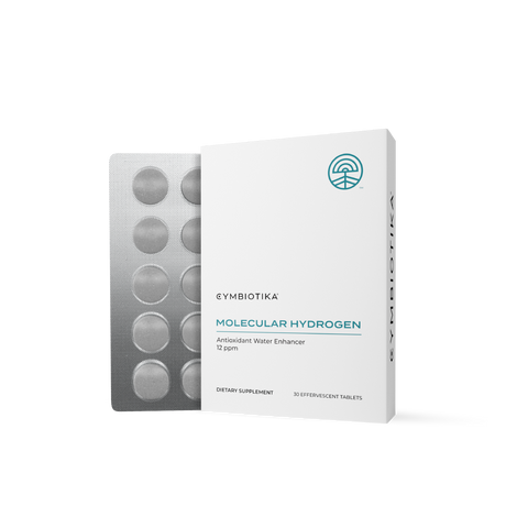Cymbiotika Molecular Hydrogen supplement packaging on a white background