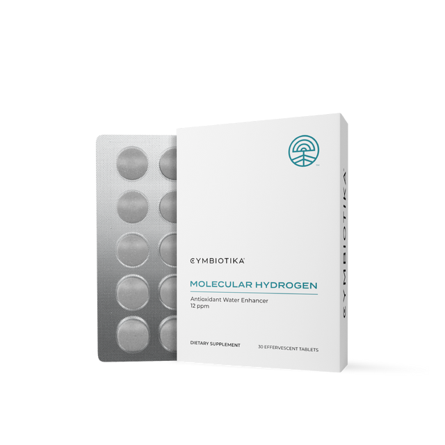 Cymbiotika Molecular Hydrogen supplement packaging on a white background