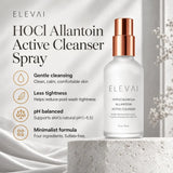 Elevai HOCl Allantoin Active Cleanser Spray benefits: gentle cleansing, less tightness, pH balanced, four-ingredient sulfate-free formula