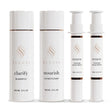 Elevai Root Renewal System exosome kit for hair loss: Clarify Shampoo, Nourish Conditioner and two Renew Exosome Scalp Serums
