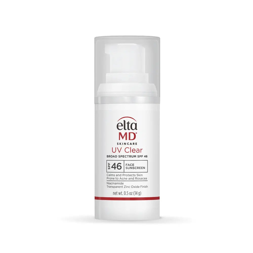 EltaMD UV Clear Untinted Travel Size Bottle on white background