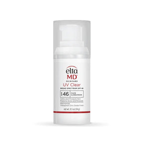EltaMD UV Clear Untinted Travel Size Bottle on white background