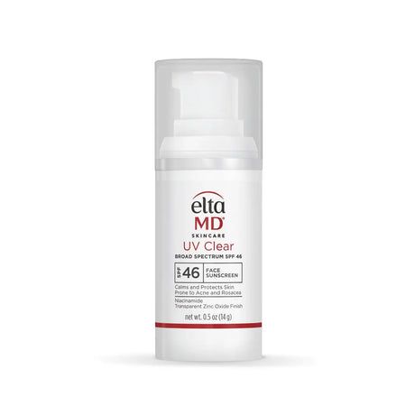 EltaMD UV Clear Untinted Travel Size Bottle on white background