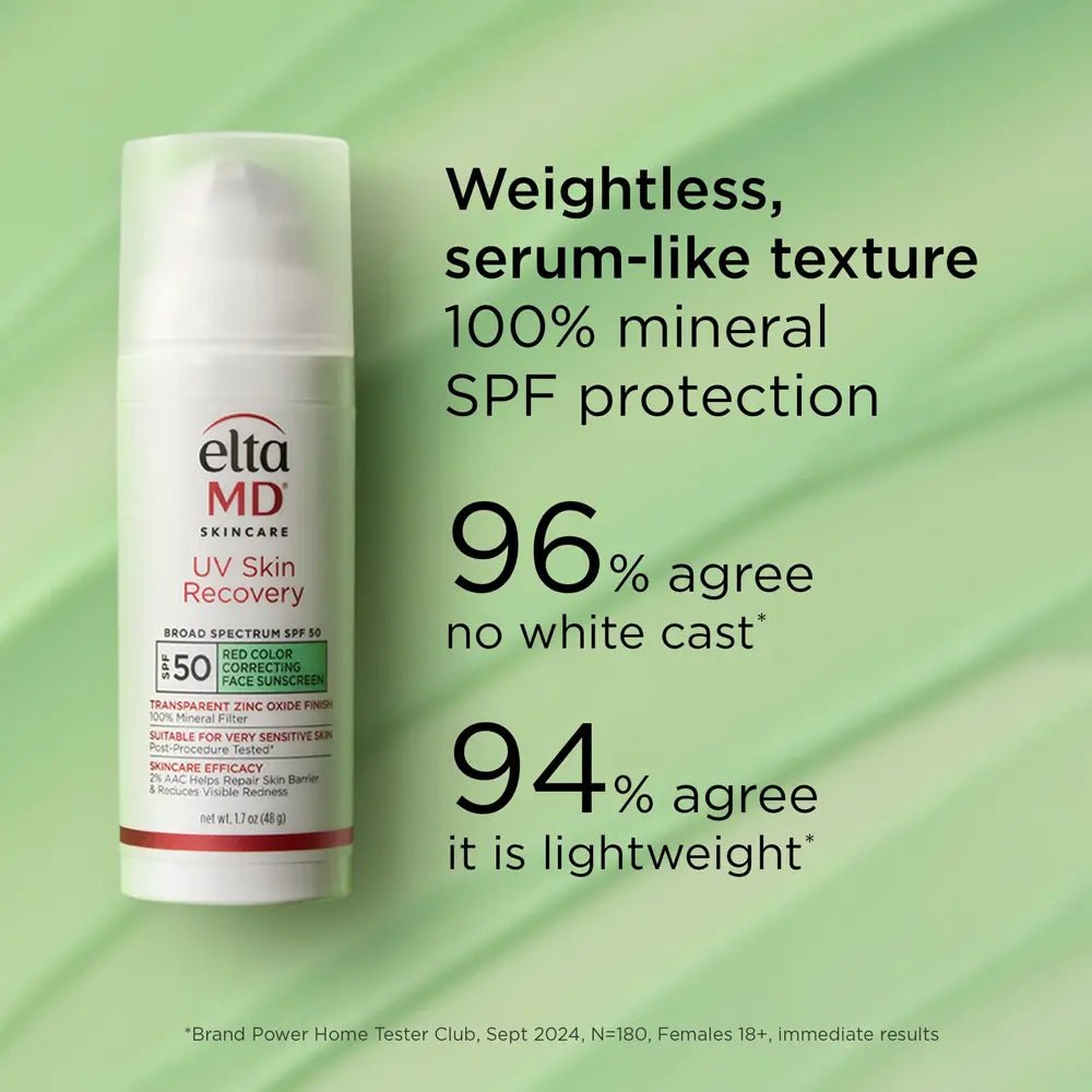EltaMD UV UV Skin Recovery Red Color Correcting GREEN TINT Broad Spectrum SPF 50