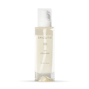Epicutis oil cleanser bottle on a white background