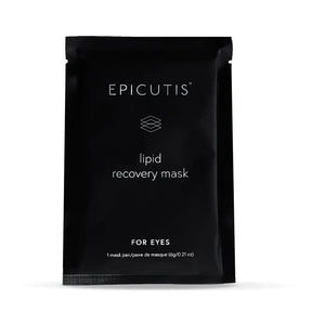 Black sachet of Epicutis Lipid Recovery Mask for eyes from the travel set