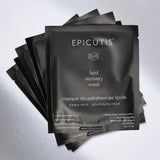 Epicutis lipid recovery mask for face packaging on a light gray background