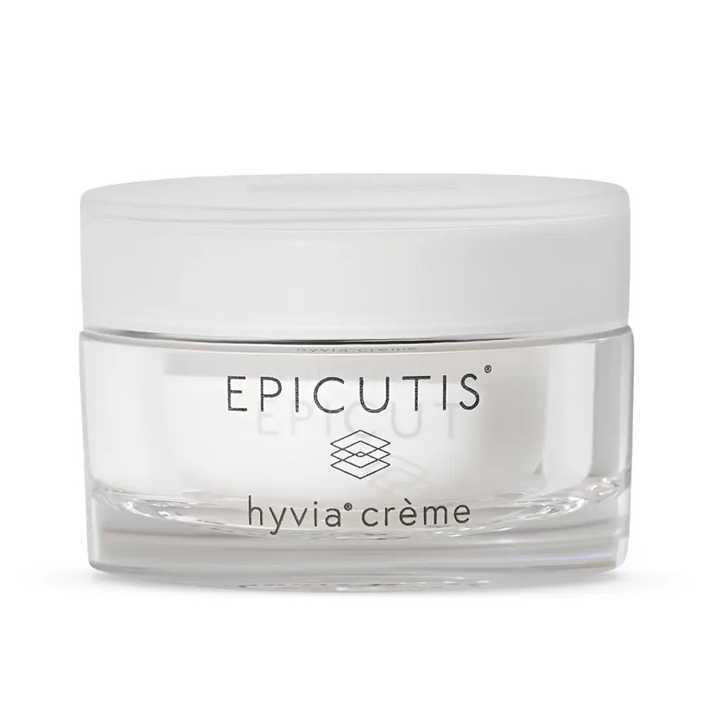 Jar of Epicutis hyvia crème on a white background
