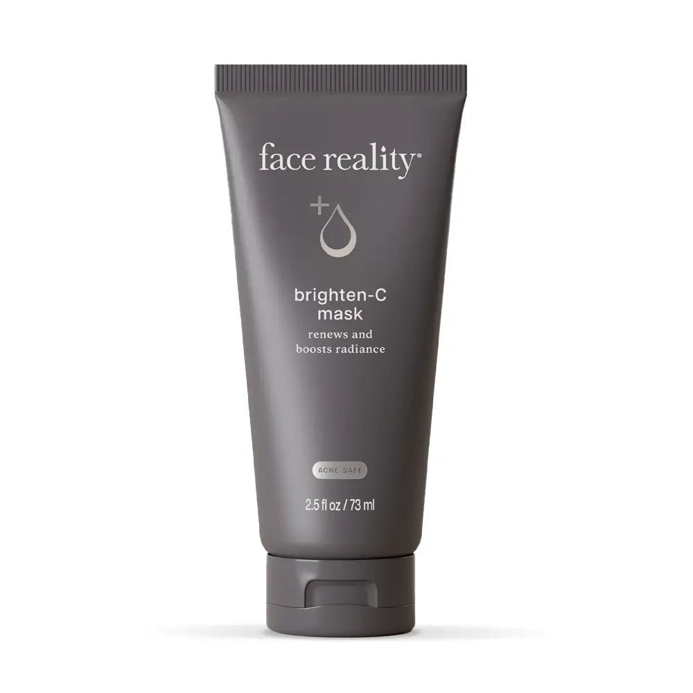 Tube of 'face reality' brighten-C mask on a white background