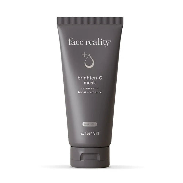 Tube of 'face reality' brighten-C mask on a white background