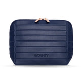 Hydrinity navy blue cosmetic bag with rose gold zipper