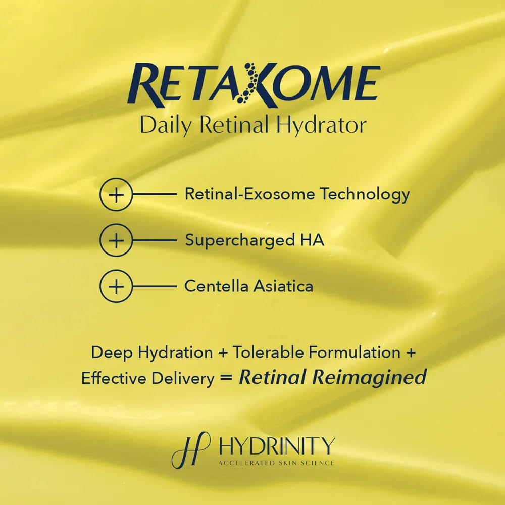 Hydrinity RetaXome Retinal Hydrator ingredients great on sensitive skin
