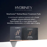 Hydrinity RetaXome Retinal Boost Treatment Pads a multi-benefit nighttime treatment with 5-acic complex and exosomes delivered Retinal.