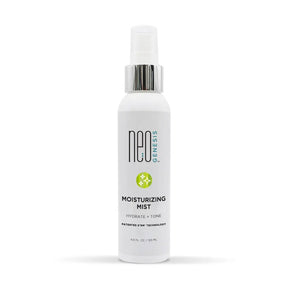 Moisturizing mist bottle labeled 'neo genesis' on a white background