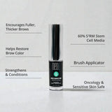 Neobrow eyebrow serum with product details on a light gray background