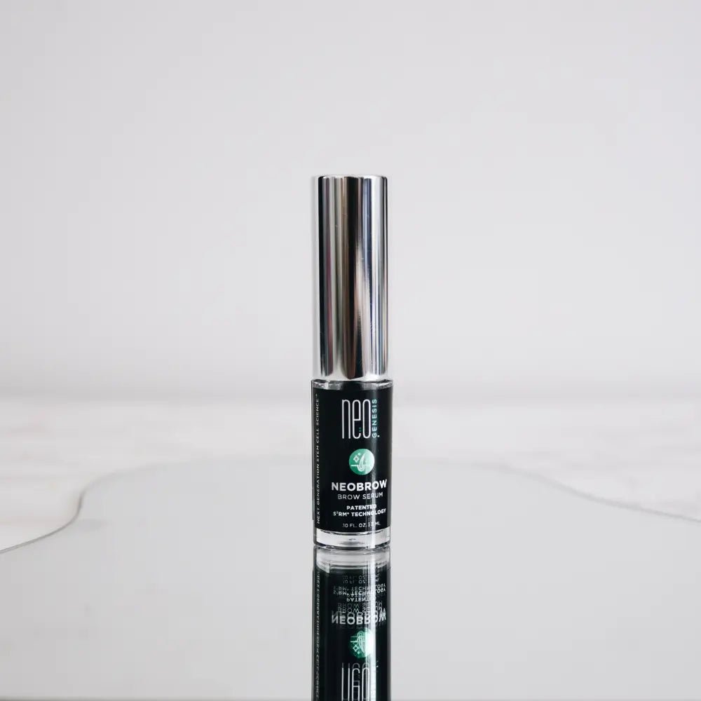 Neobrow eyebrow serum bottle on a white background