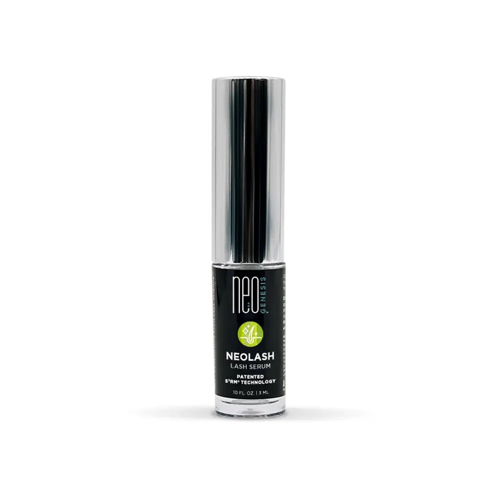 Neolash lash serum bottle on a white background
