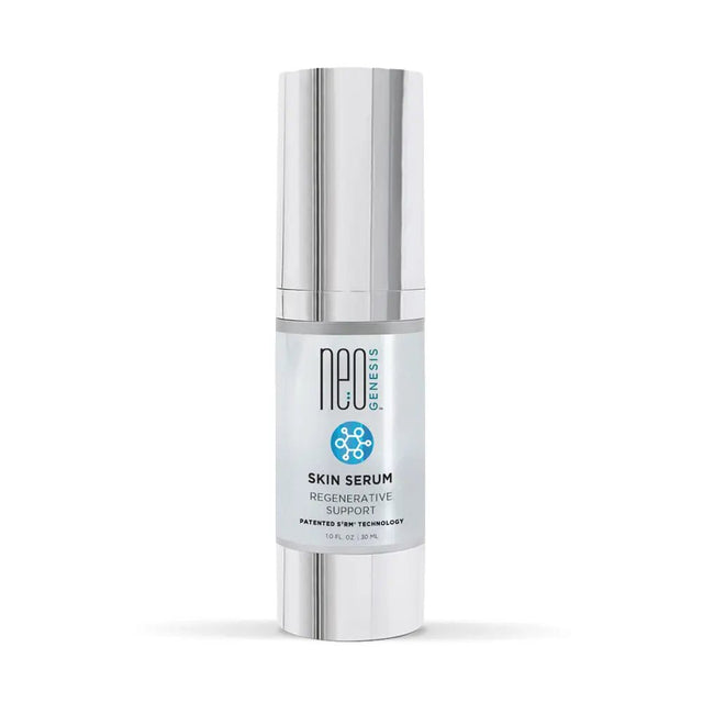 Neo Genesys skin serum bottle on a white background