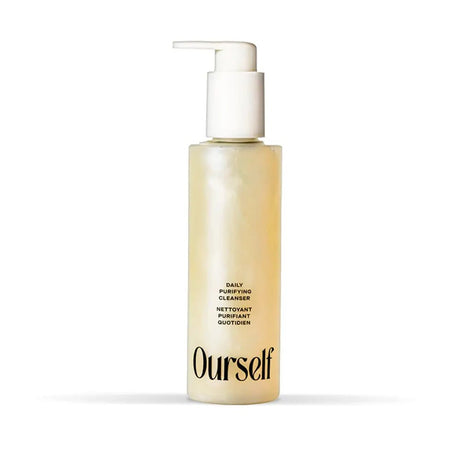 Bottle of 'Ourself' daily purifying cleanser on a white background