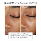 Ourself Mineral Sunscreen SPF 30 results on dark skin