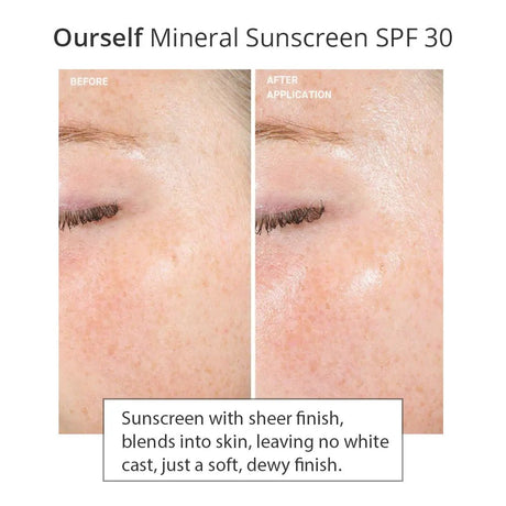 Ourself Mineral Sunscreen SPF 30 results