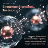 Revision Skincare Advanced Pigment Corrector+ serum is 'POWERED BY Exosomal Signaling Technology' and supporting copy about skin signaling.
