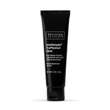A black squeeze tube of Revision Skincare Intellishade TruPhysical Clear sunscreen, shown against a plain white background.