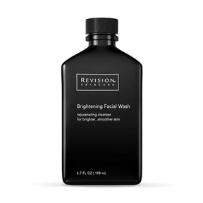 Black bottle of Revision Skincare Brightening Facial Wash on a white background
