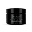 A jar of Revision Skincare Tone+ Correcting Pads that visibly evens and brightens skin on a clean white background.