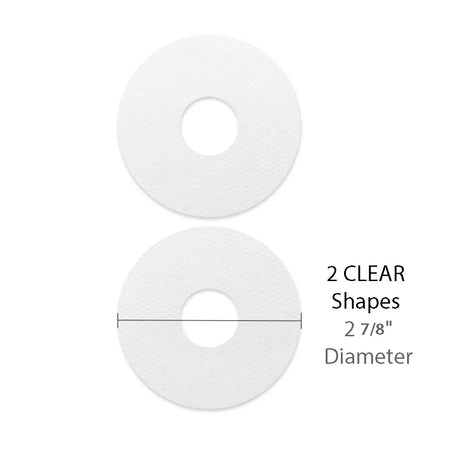 Silagen Breast Circle Silicone Shape Clear with dimensions