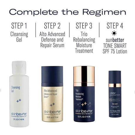 Daily Essentials Travel Set regimen steps