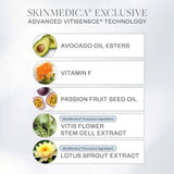 List of SkinMedica SkinMedica HA5 Hydra Collagen Hydrator ingredients with icons and names on a light gray background