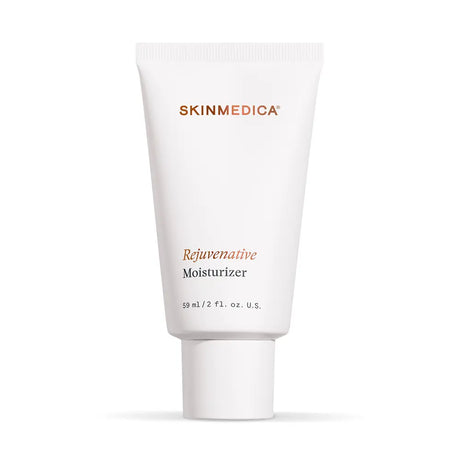 A white squeeze tube of SkinMedica Rejuvenative Moisturizer a rich moisturizer for normal and dry skin - save now!