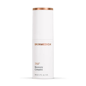 SkinMedica TNS Recovery Complex one trillion exosomes serum bottle on white background
