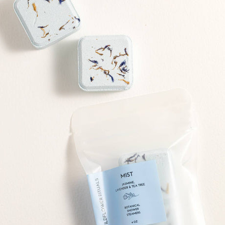 Shower steamers Jasmine Laventer and tea trea oil