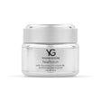 A silver cosmetic jar of Young Goose NiaPolish scrub with a matching silver lid, set against a clean white background.