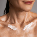 Young Goose Youth Firming Neck and Chest texture on woman's skin