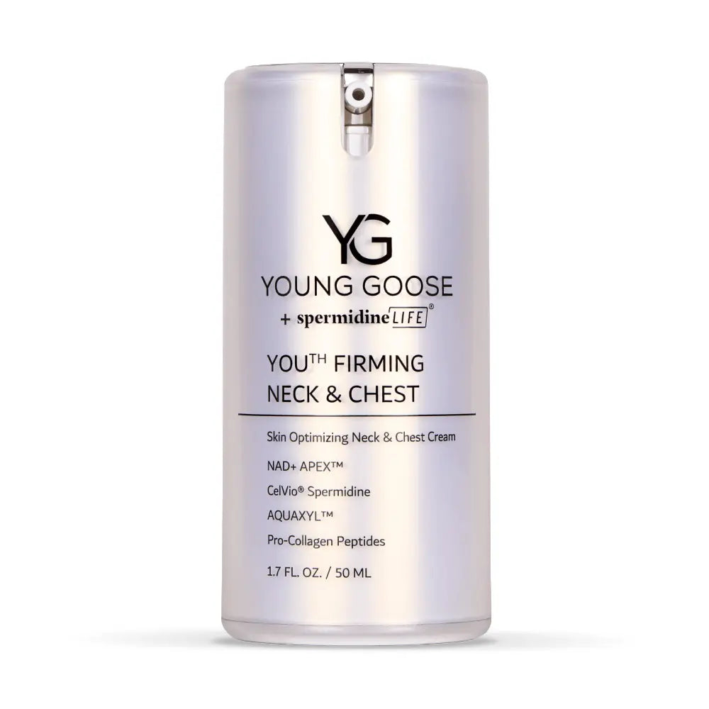 Young Goose Youth Firming Neck and Chest treatment for less wrinkles and smoother skin bottle